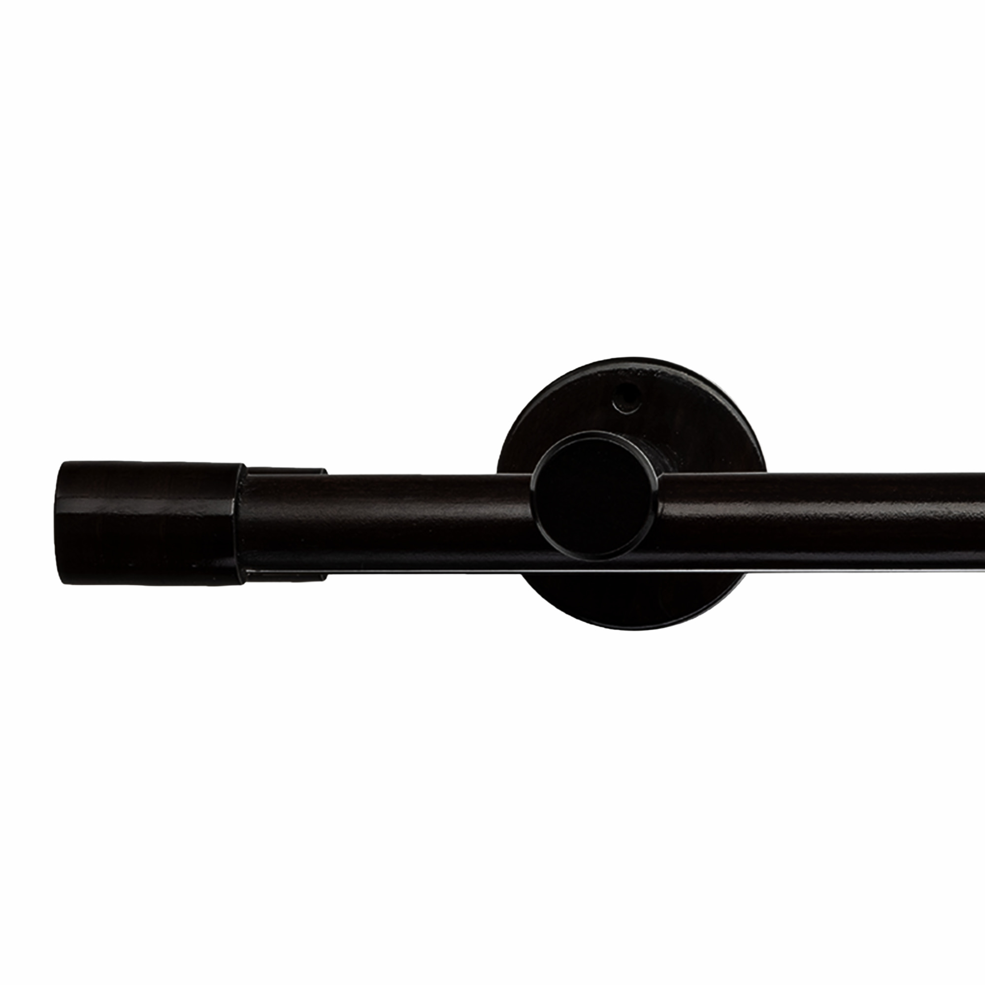 Galerie lemn perdea Luna Dublu 35 mm cu șină de aluminiu Negru