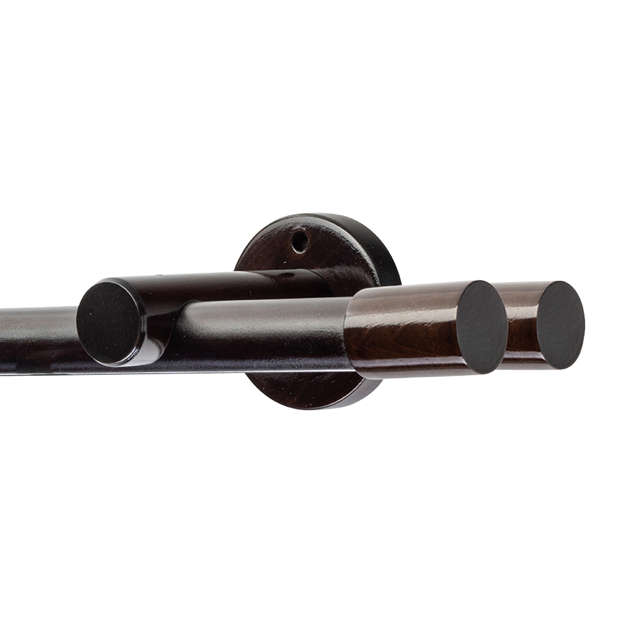 Galerie lemn perdea Luna Dublu 35 mm cu șină de aluminiu Wenge