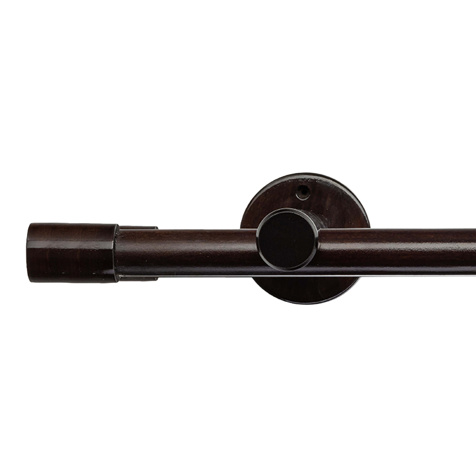 Galerie lemn perdea Luna Dublu 35 mm cu șină de aluminiu Wenge