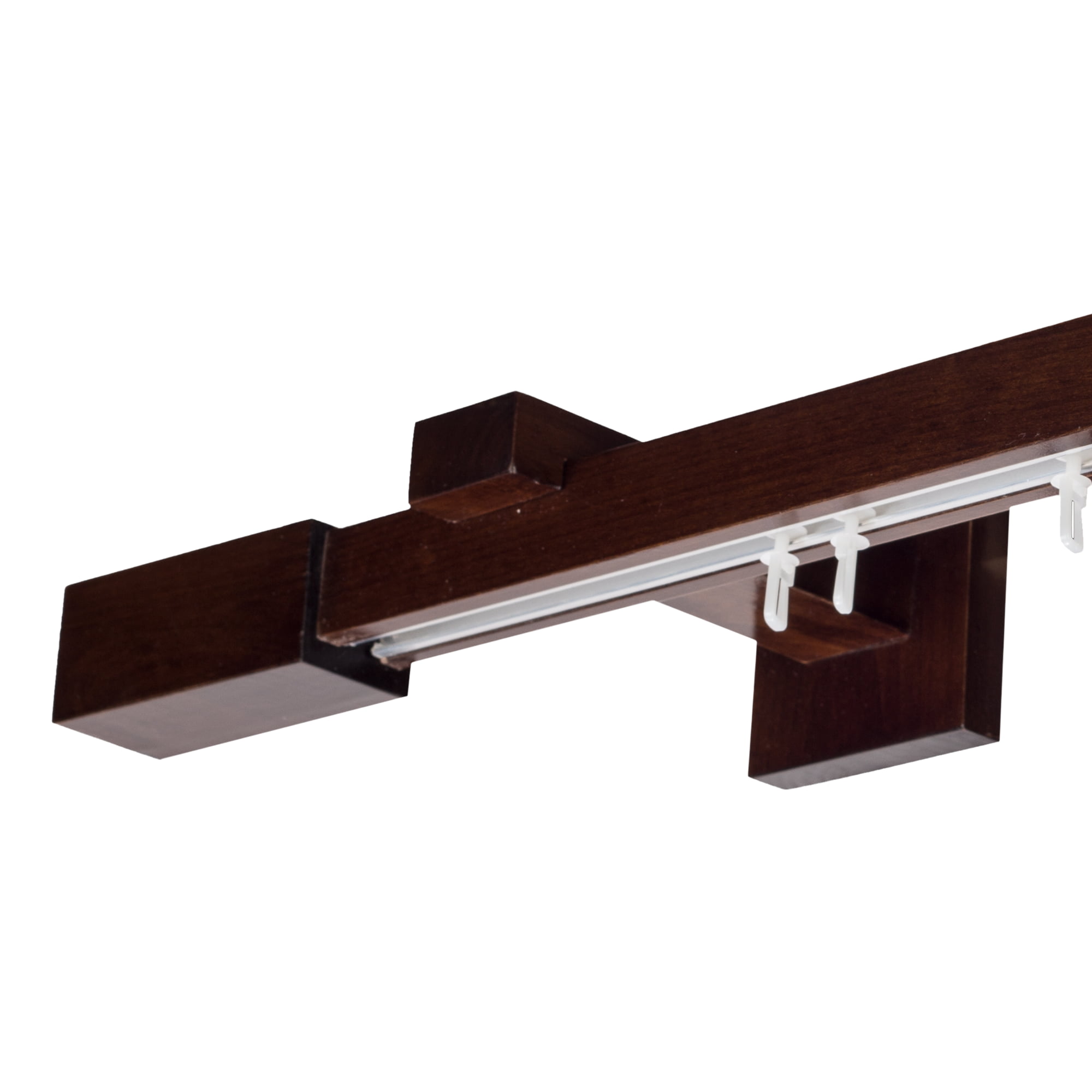 Șină pentru perdea Praga din lemn Nuc