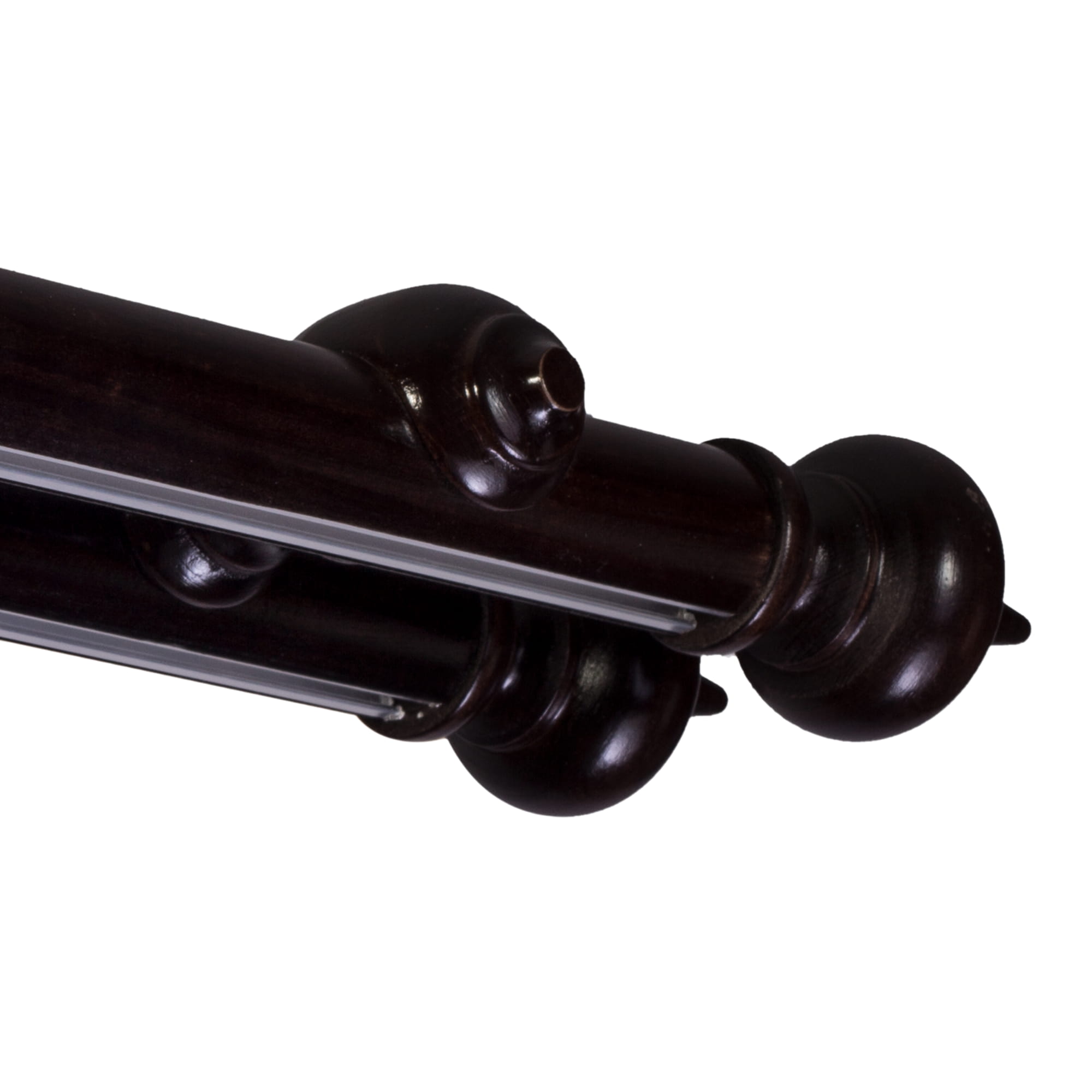 Galerie lemn perdea Saly Double 35mm cu aluminiu Wenge Galerie lemn perdea Saly Double 35mm cu aluminiu Wenge