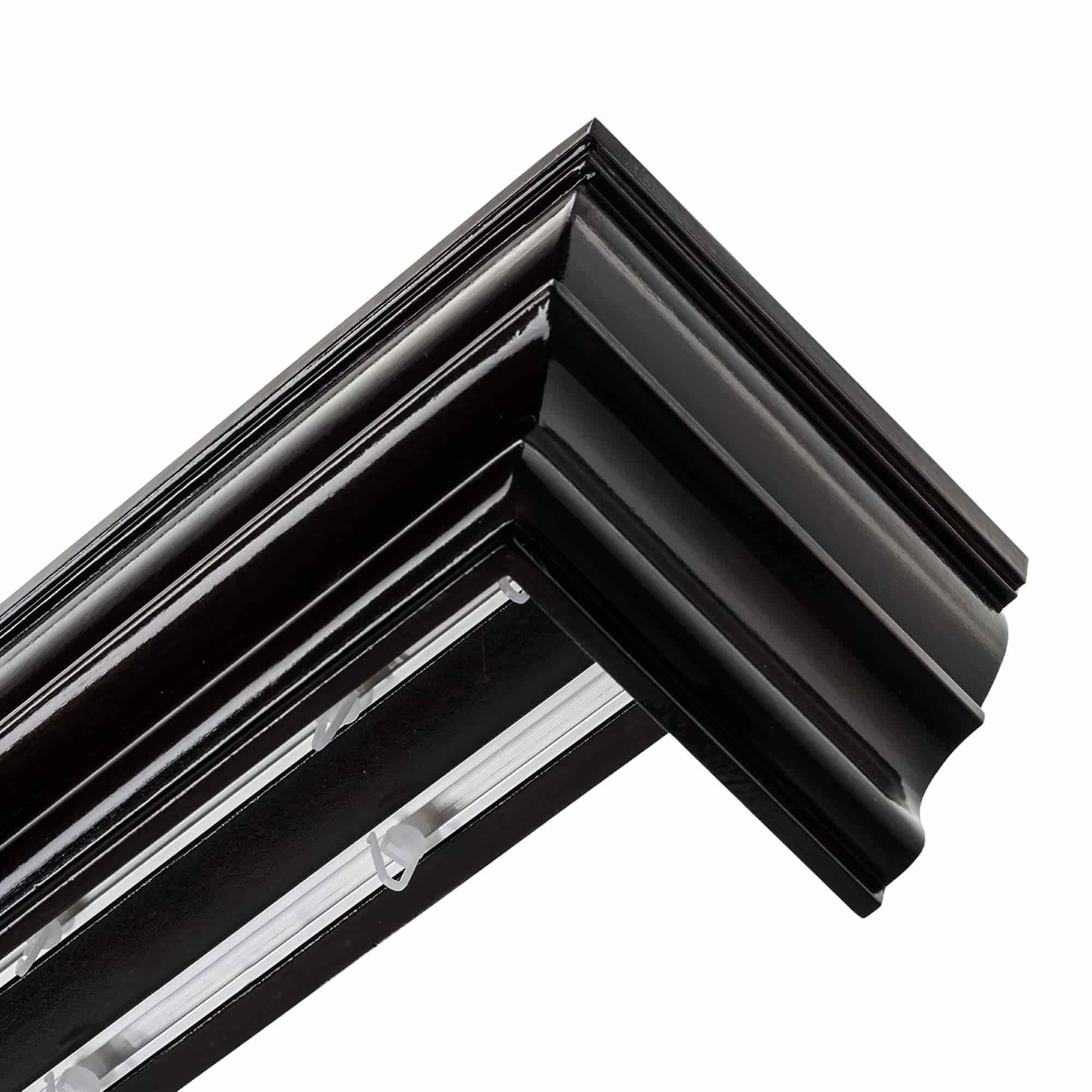 Cornișă pentru perdea și draperie Firenze din lemn negru Cornișă pentru perdea și draperie Firenze din lemn Negru