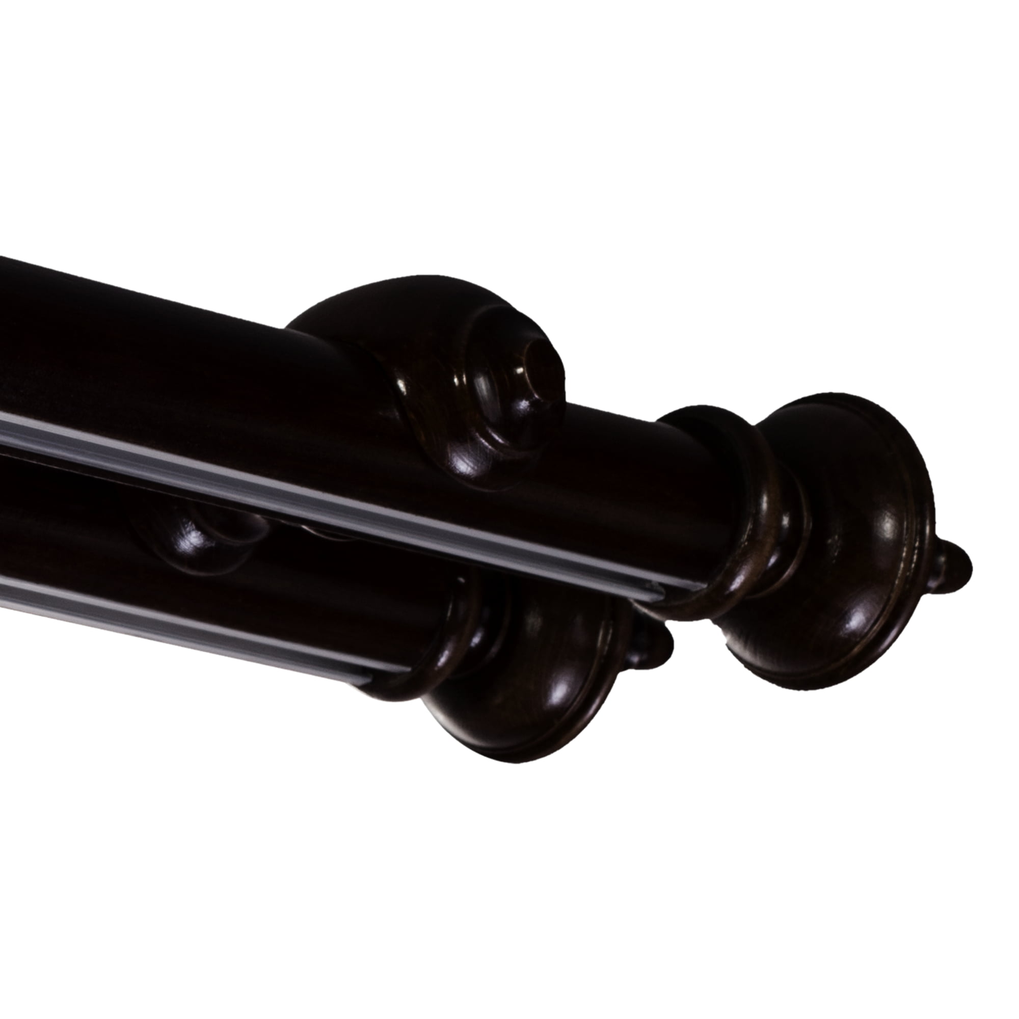 Galerie lemn perdea Stella double 35mm cu aluminiu Negru