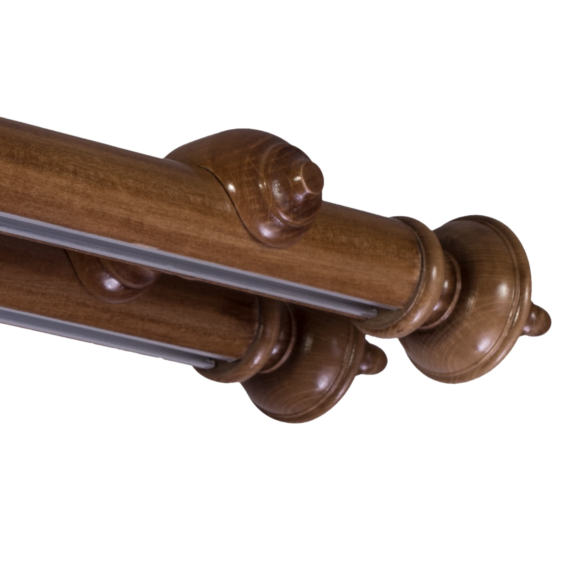 Galerie lemn perdea Stella double 35mm cu aluminiu Stejar
