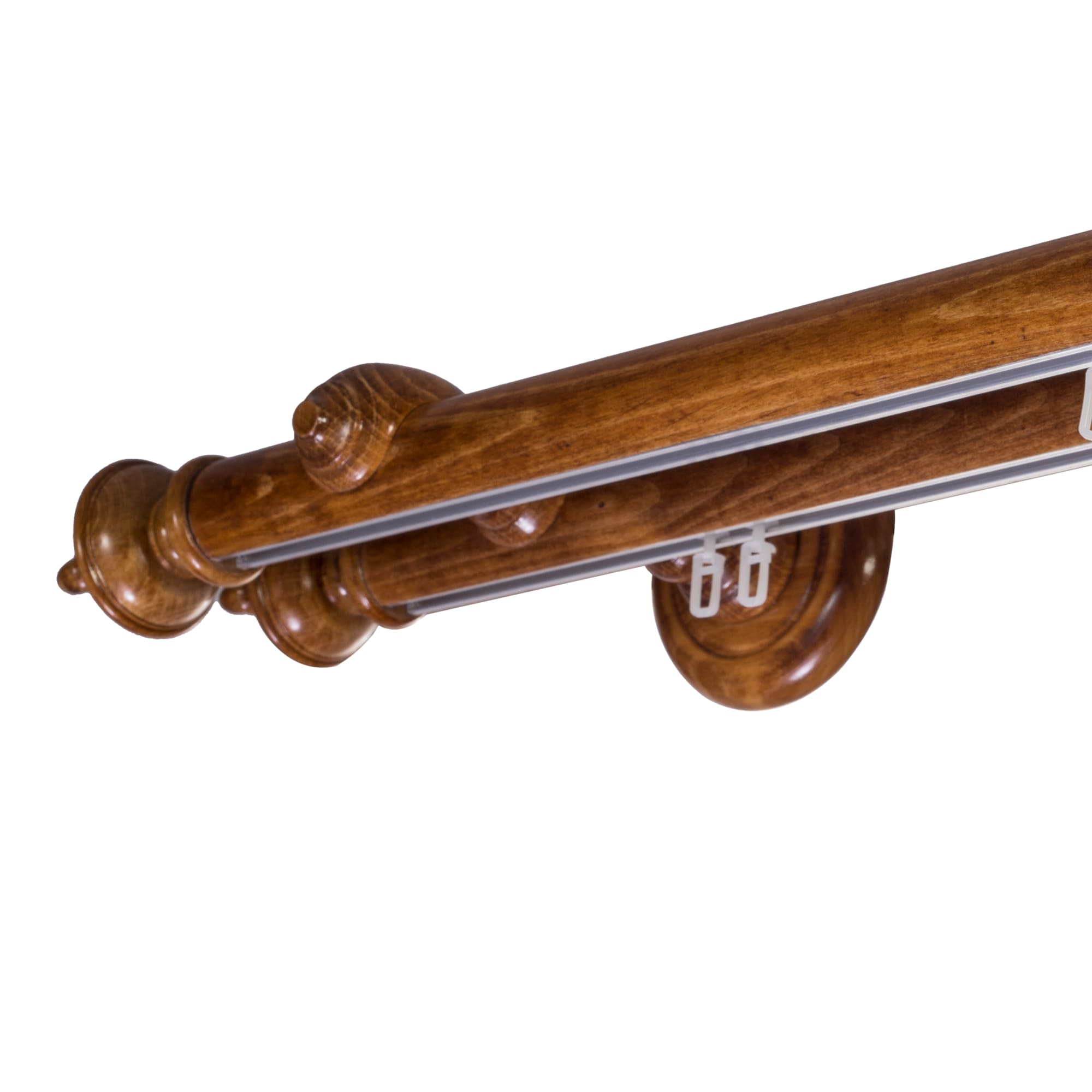 Galerie lemn perdea Stella double 35mm cu aluminiu Stejar_auriu