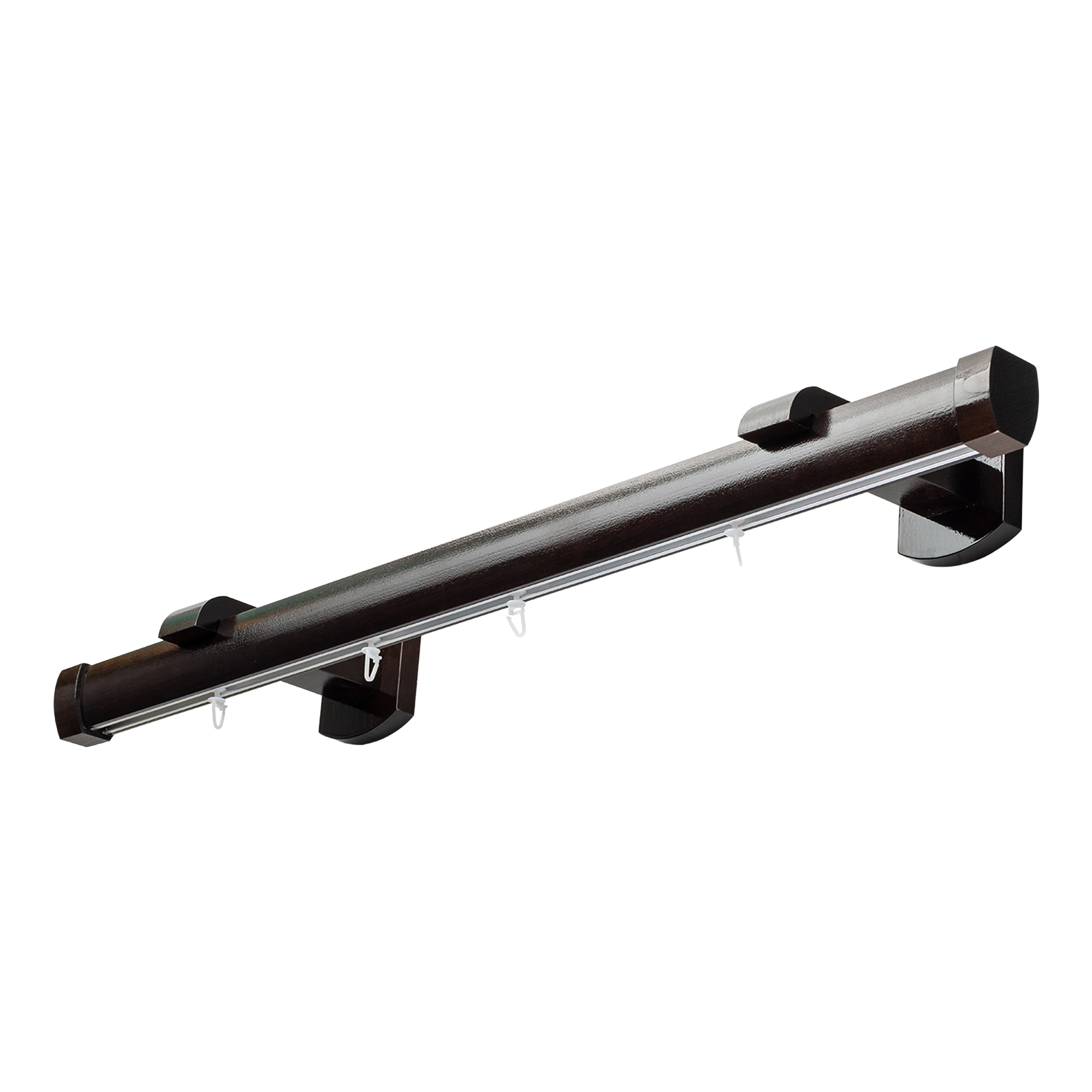 Șină pentru perdea Domino Simplu din lemn Wenge