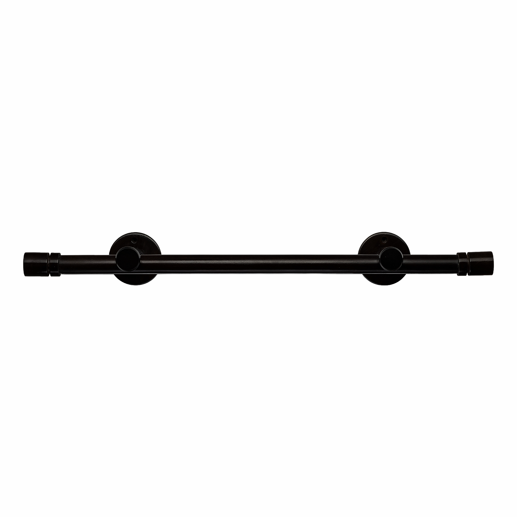 Galerie lemn perdea Cilindru Simplu 35 mm cu șină de aluminiu Negru Galerie lemn perdea Cilindru Simplu 35 mm cu șină de aluminiu Negru