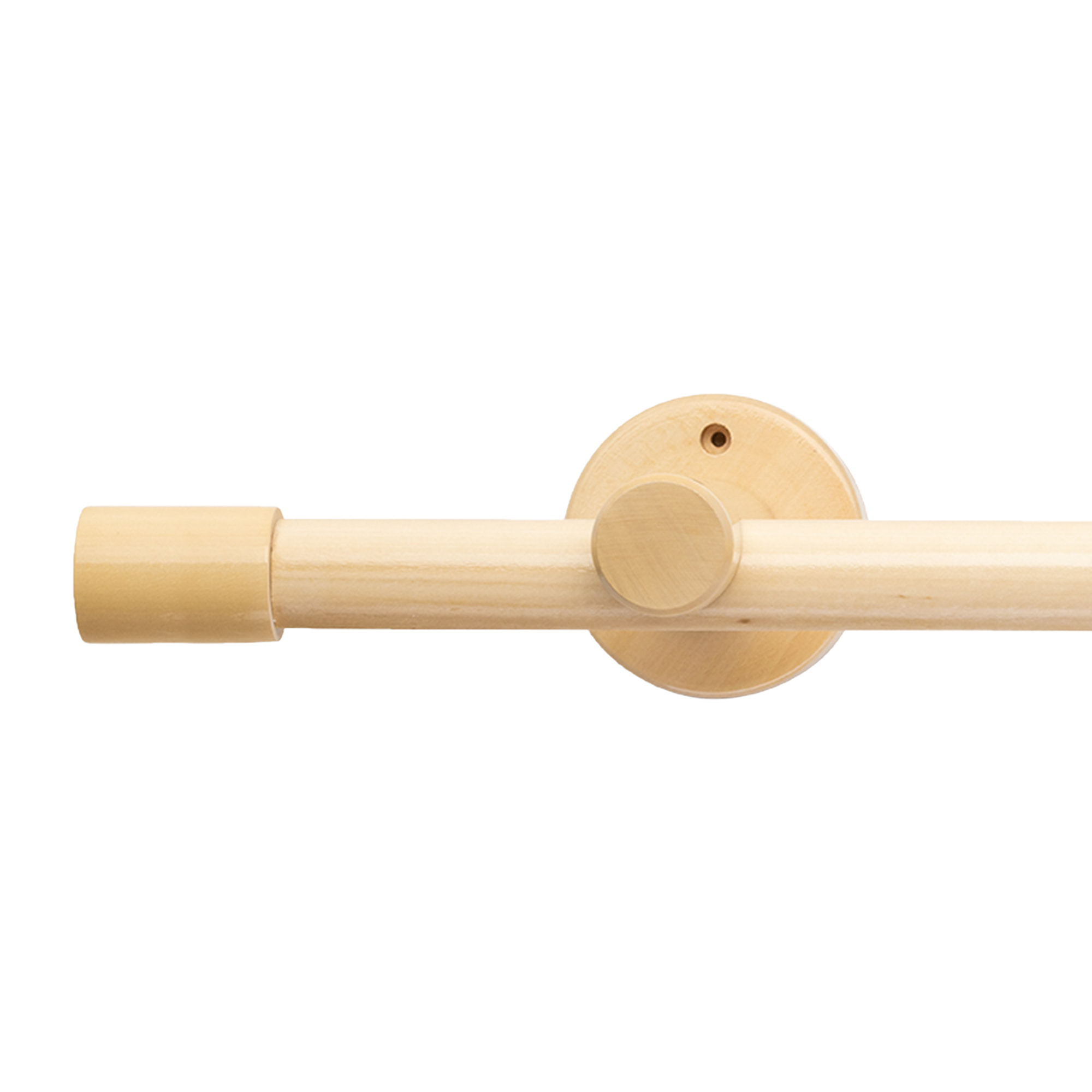 Galerie lemn perdea Luna Simplu 35 mm cu șină de aluminiu natur Galerie lemn perdea Luna Simplu 35 mm cu șină de aluminiu Natur