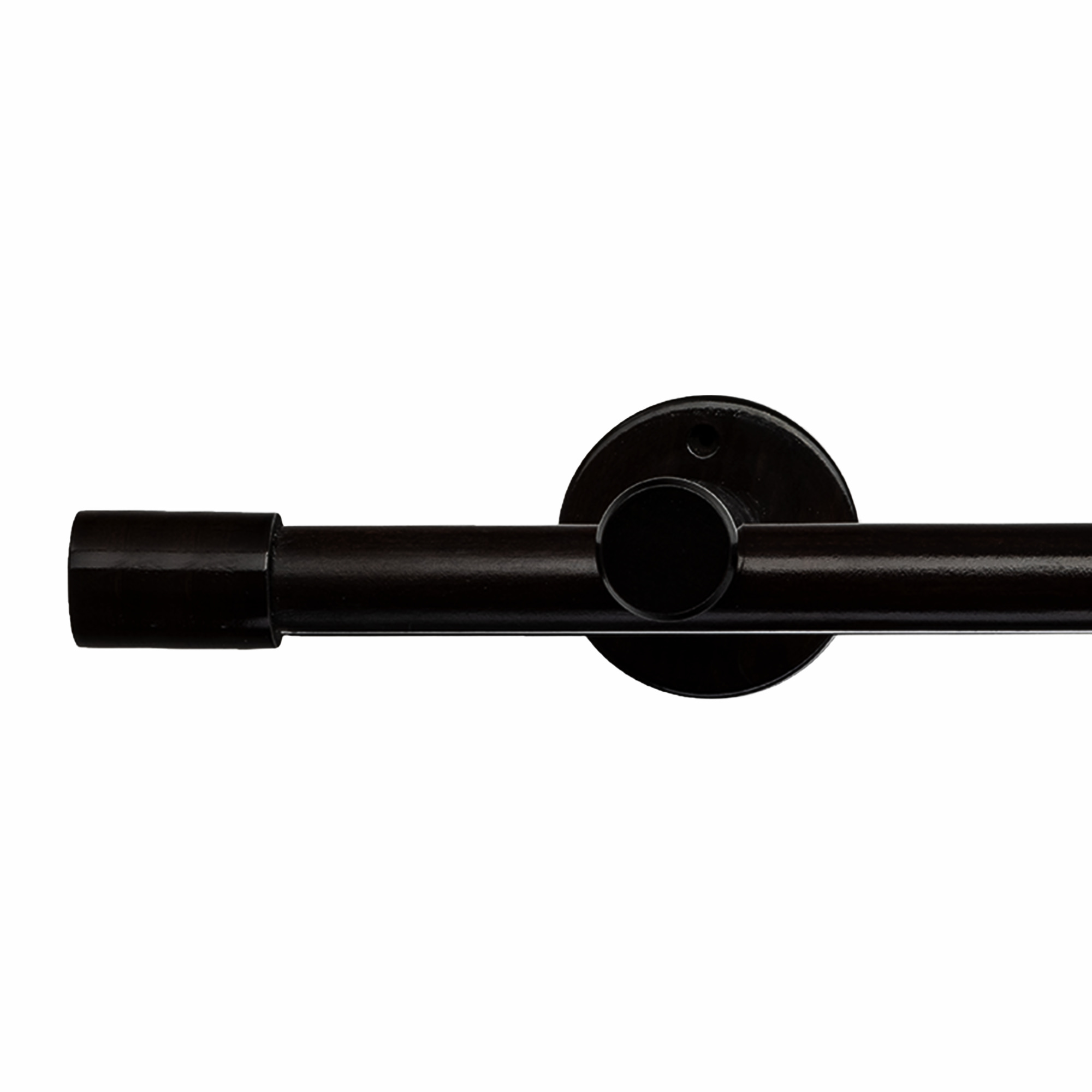 Galerie lemn perdea Luna Simplu 35 mm cu șină de aluminiu negru Galerie lemn perdea Luna Simplu 35 mm cu șină de aluminiu Negru