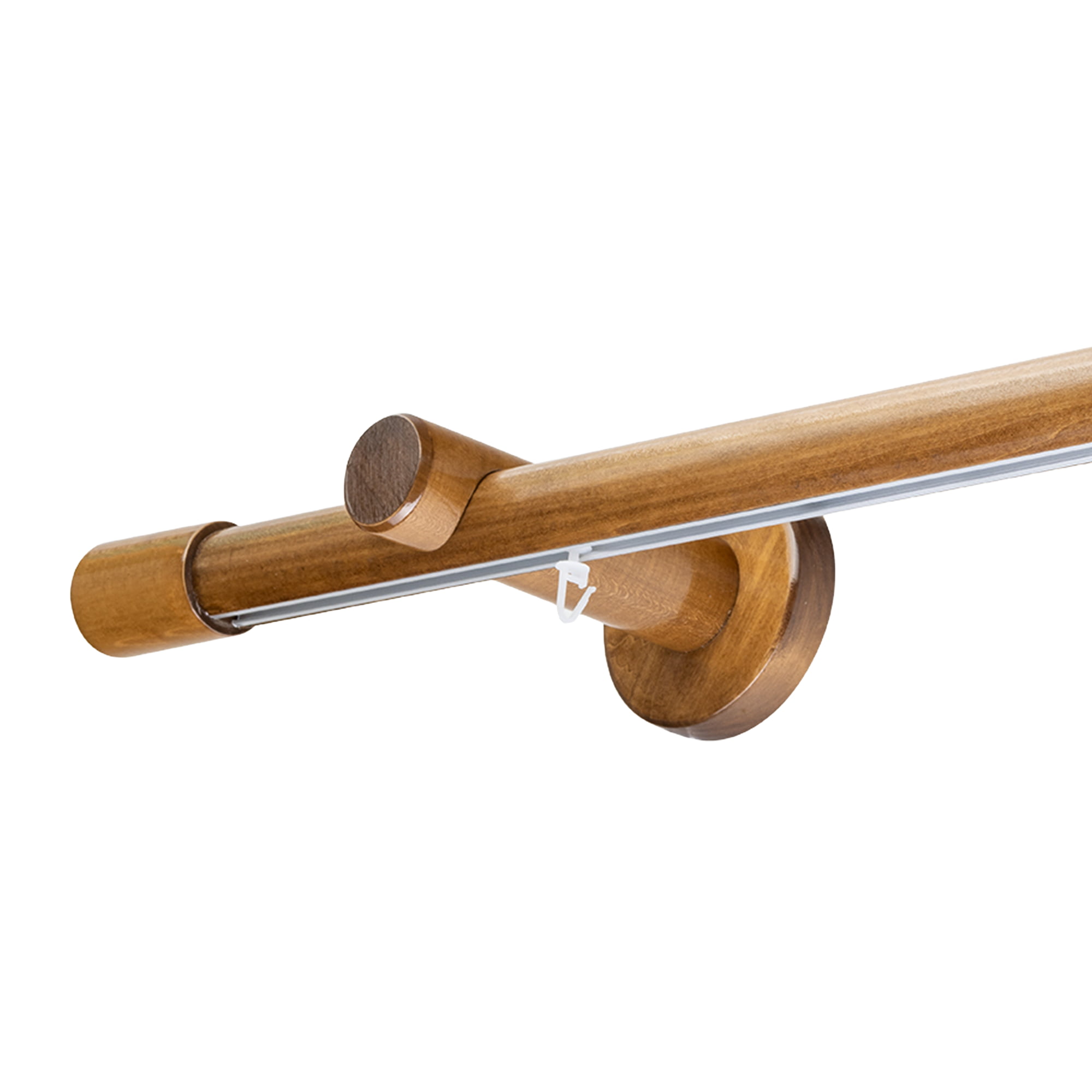 Galerie lemn perdea Luna Simplu 35 mm cu șină de aluminiu stejar Galerie lemn perdea Luna Simplu 35 mm cu șină de aluminiu Stejar