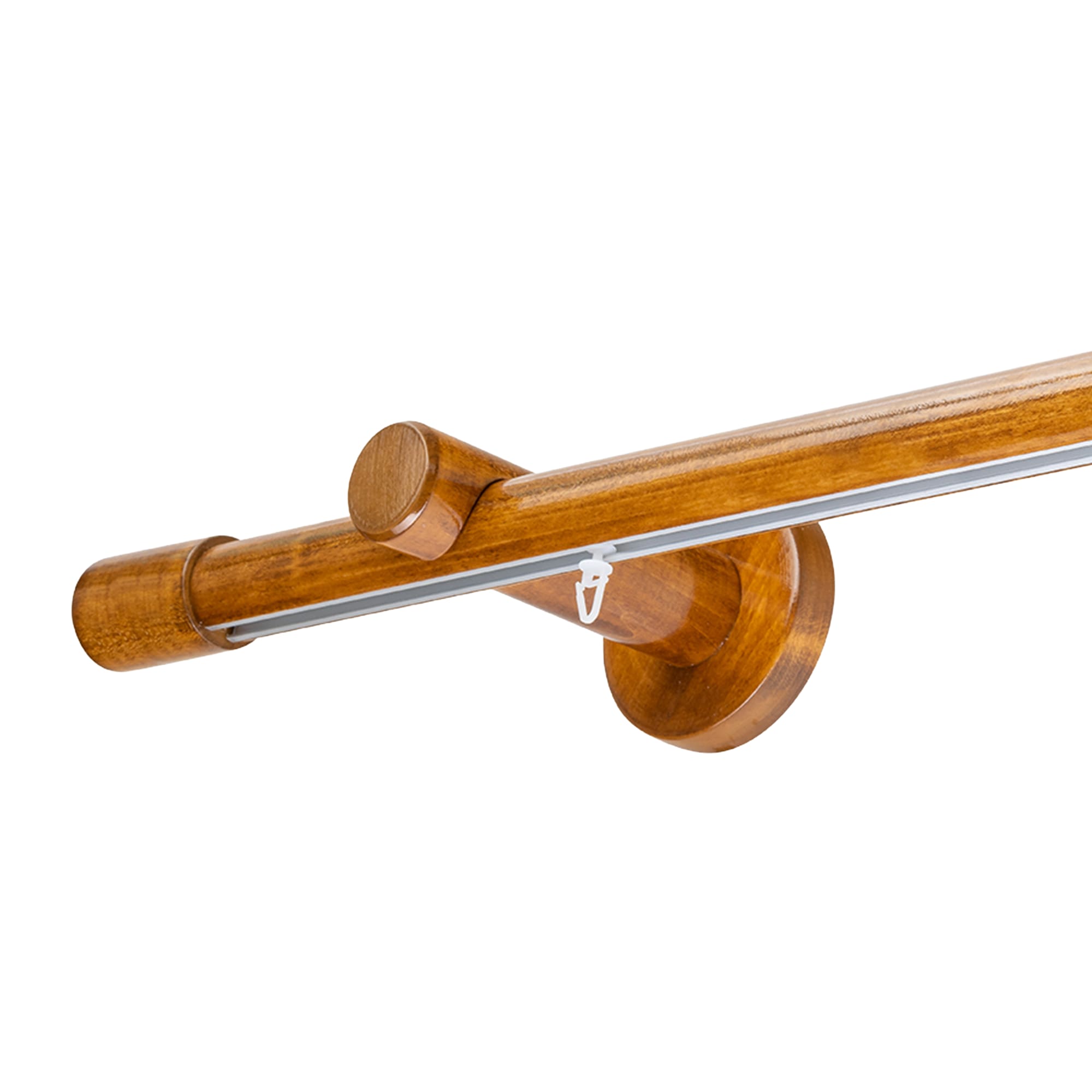 Galerie lemn perdea Luna Simplu 35 mm cu șină de aluminiu stejar Galerie lemn perdea Luna Simplu 35 mm cu șină de aluminiu Stejar