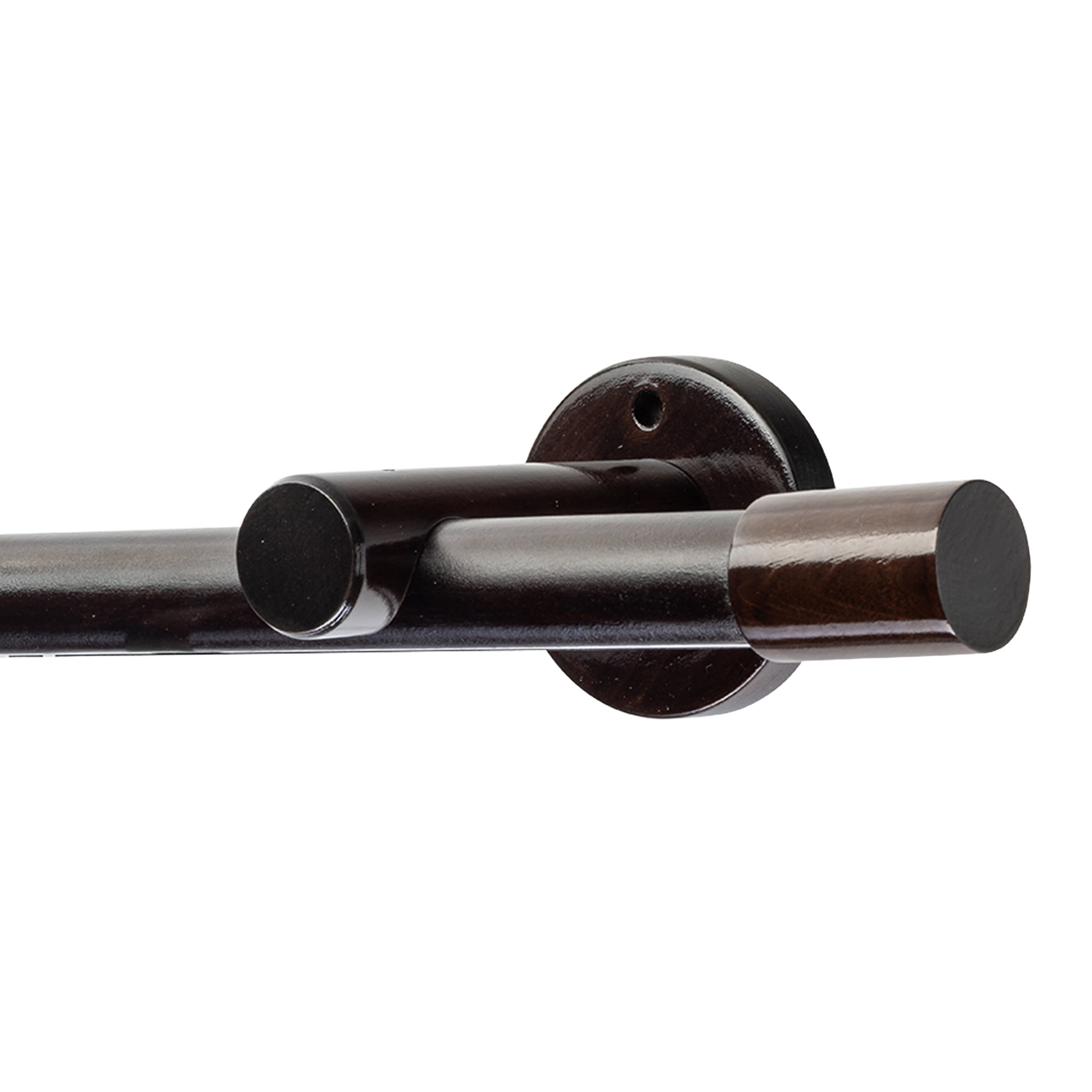 Galerie lemn perdea Luna Simplu 35 mm cu șină de aluminiu wenge Galerie lemn perdea Luna Simplu 35 mm cu șină de aluminiu Wenge