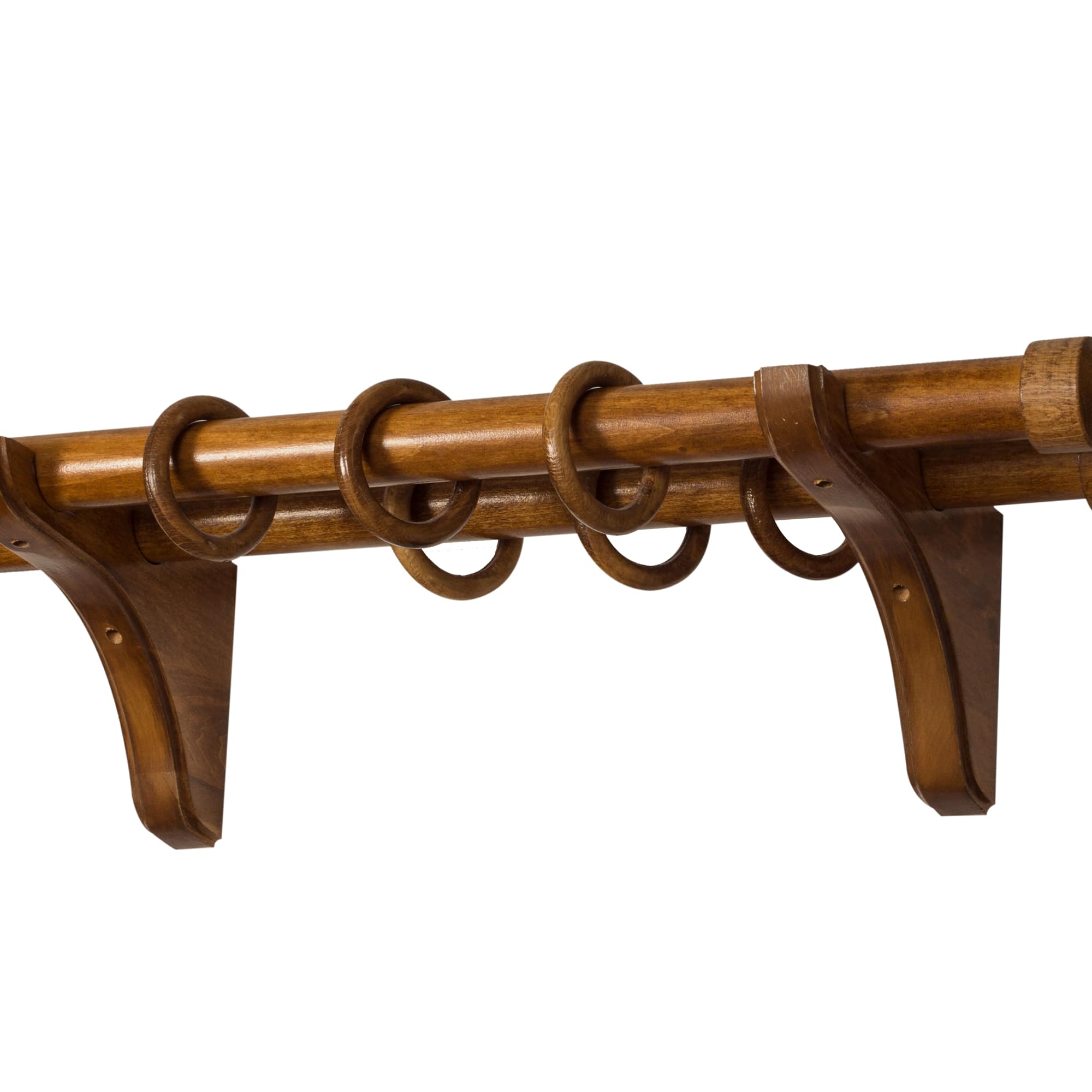 Galerie pentru perdea și draperie Decor Cilindru Double din lemn Stejar_auriu