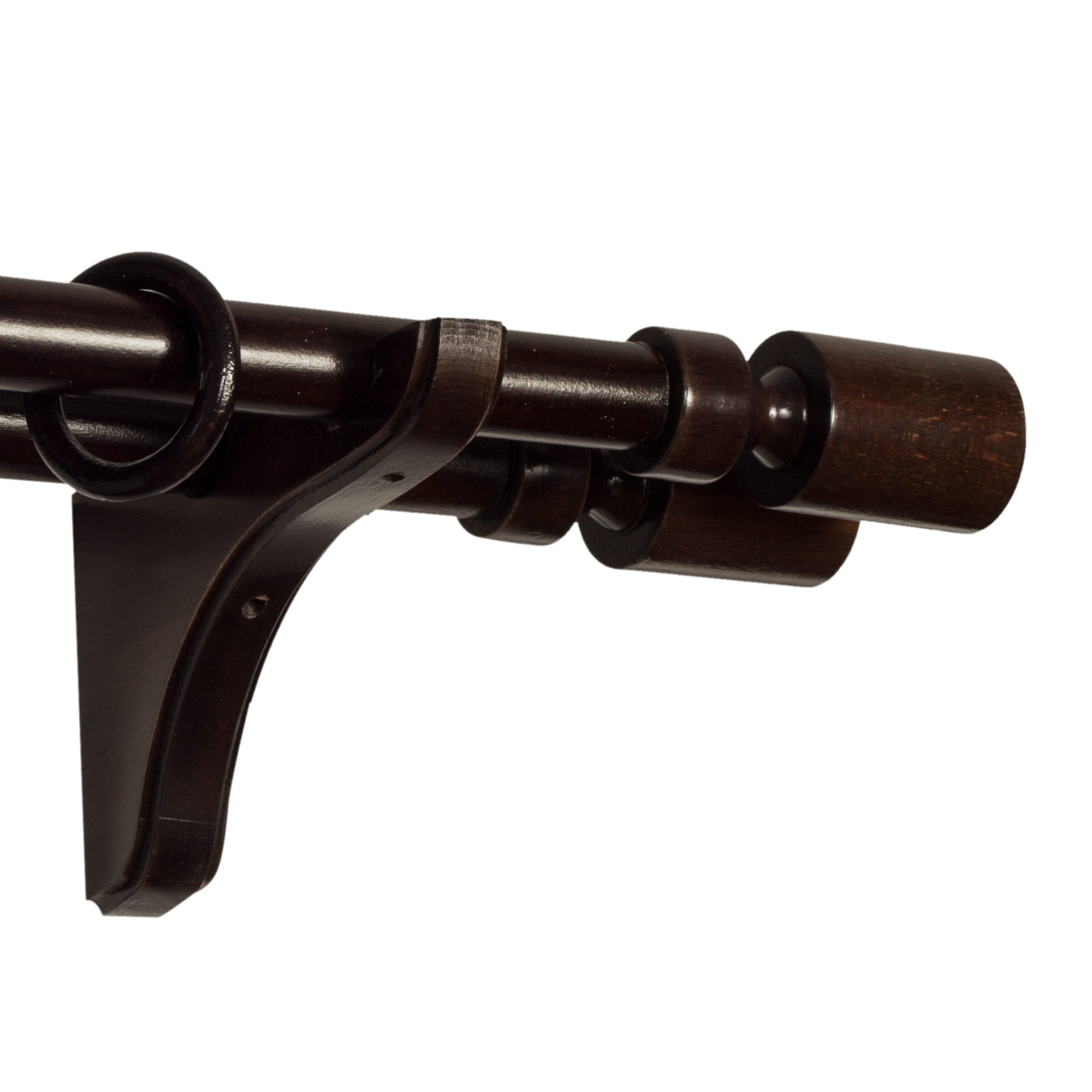 Galerie pentru perdea și draperie Decor Cilindru Double din lemn Wenge