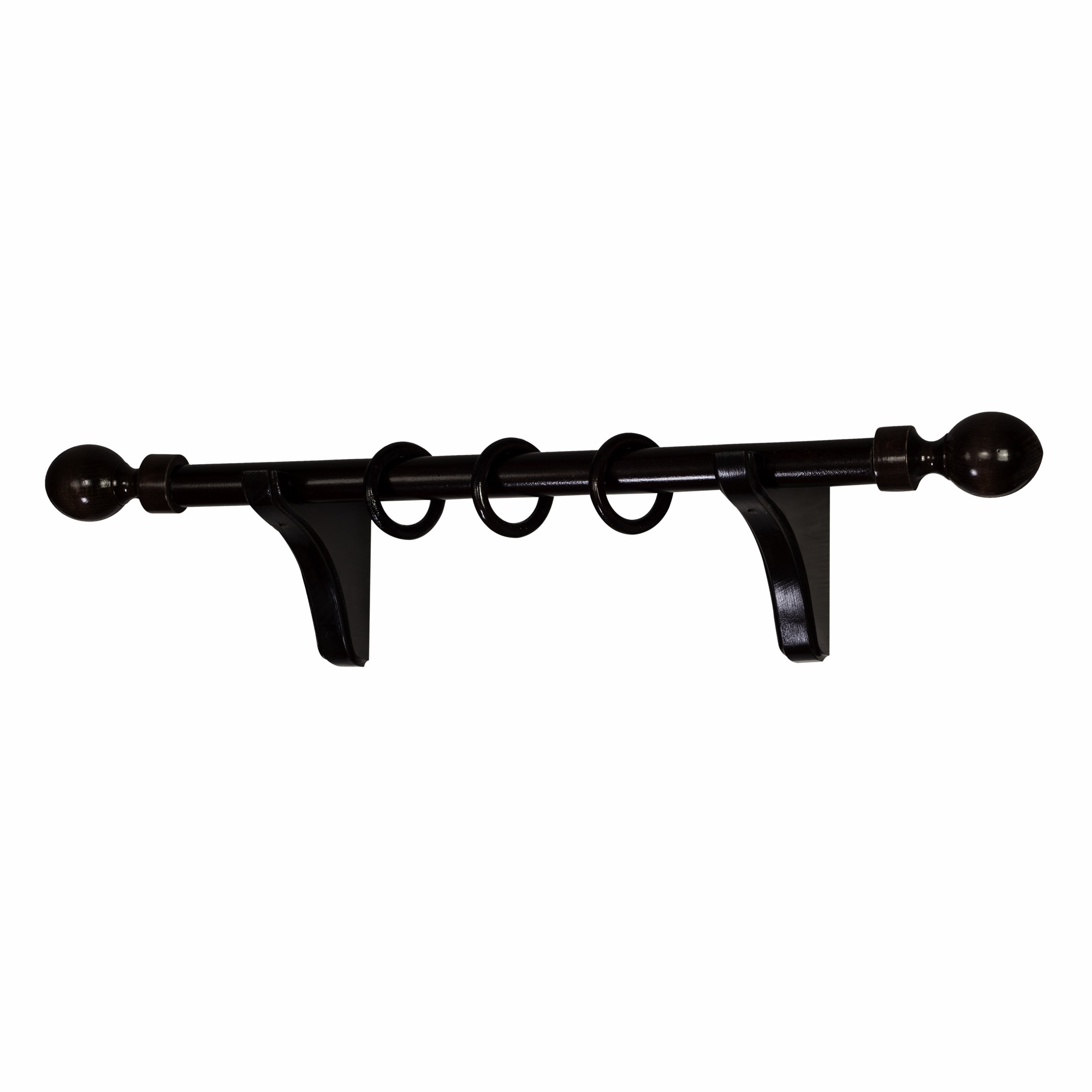 Galerie pentru perdea Decor Glob Simplu din lemn Negru Galerie pentru perdea Decor Glob Simplu din lemn Negru