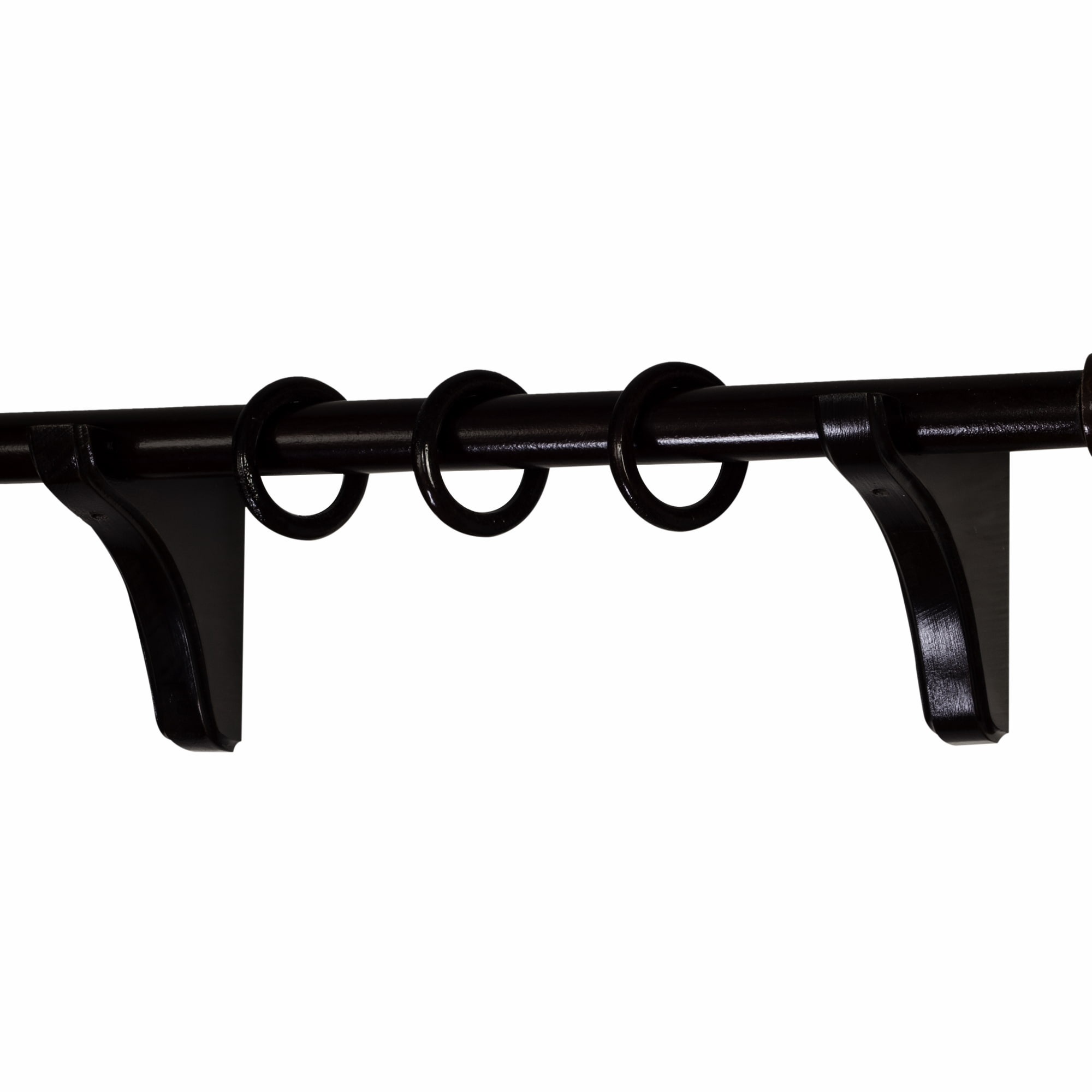 Galerie pentru perdea Decor Glob Simplu din lemn Negru Galerie pentru perdea Decor Glob Simplu din lemn Negru