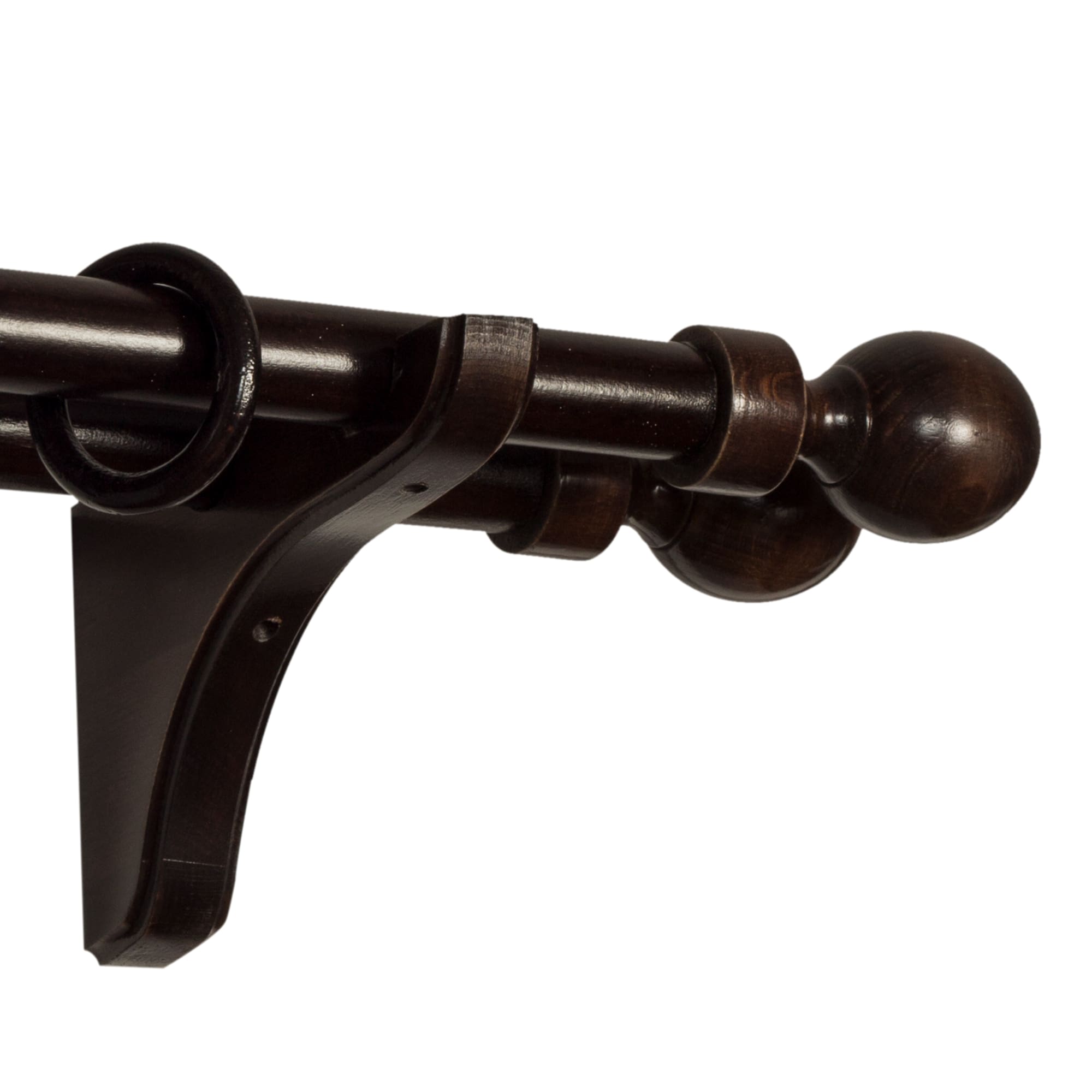 Galerie pentru perdea și draperie Decor Glob Double din lemn Wenge Galerie pentru perdea și draperie Decor Glob Double din lemn Wenge