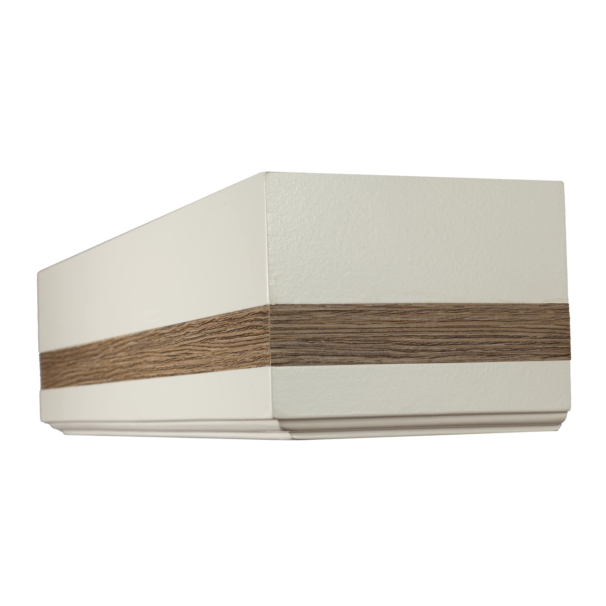 Cornișă pentru perdea și draperie Modern Alb din lemn Larice_nisip