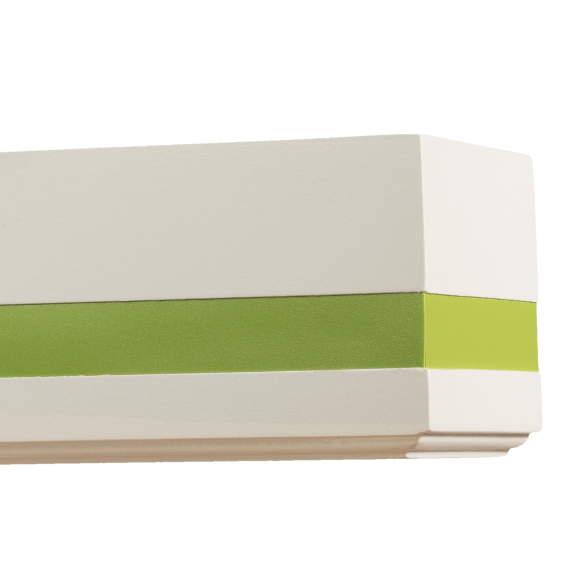 Cornișă pentru perdea și draperie Modern Alb din lemn Verde_lămâie