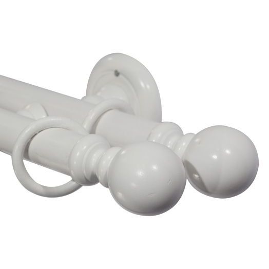 Galerie lemn perdea Globo Double Ø 35mm Alb