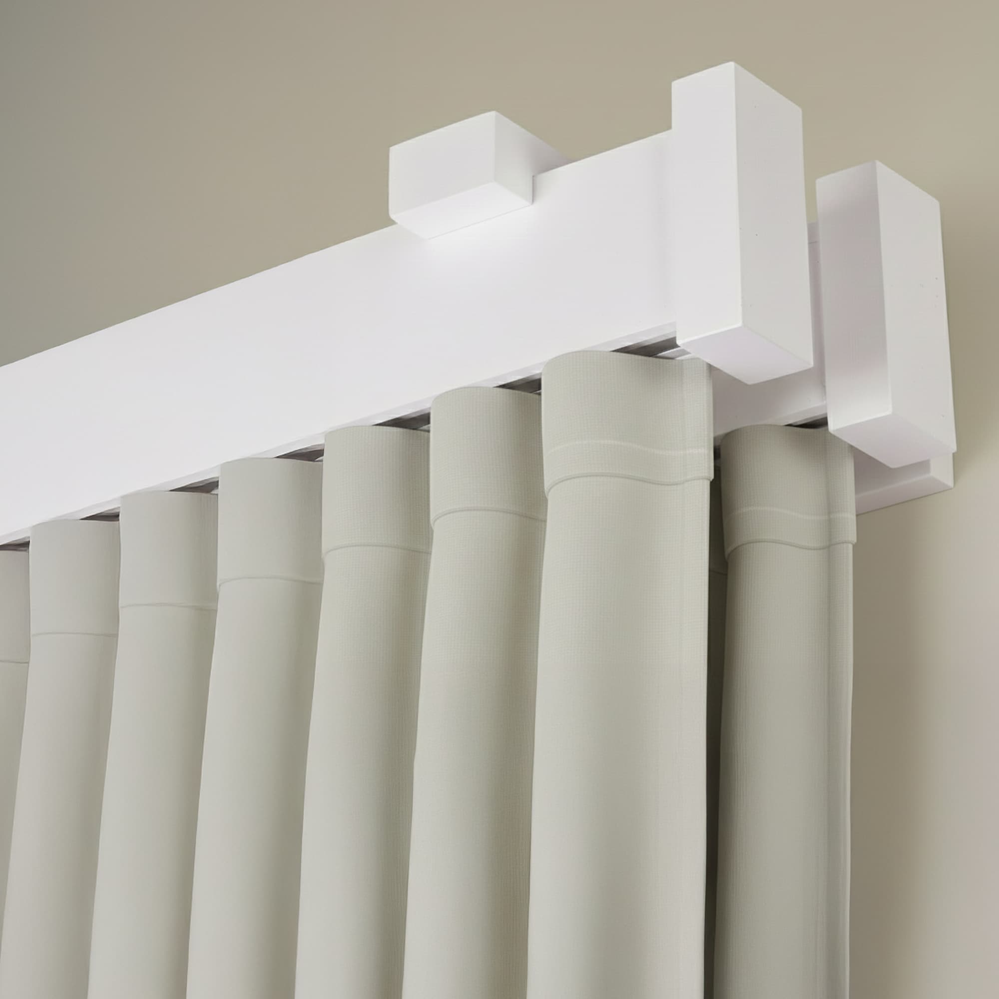 Șină pentru perdea și draperie Dalia din lemn Alb Șină pentru perdea și draperie Dalia din lemn Alb