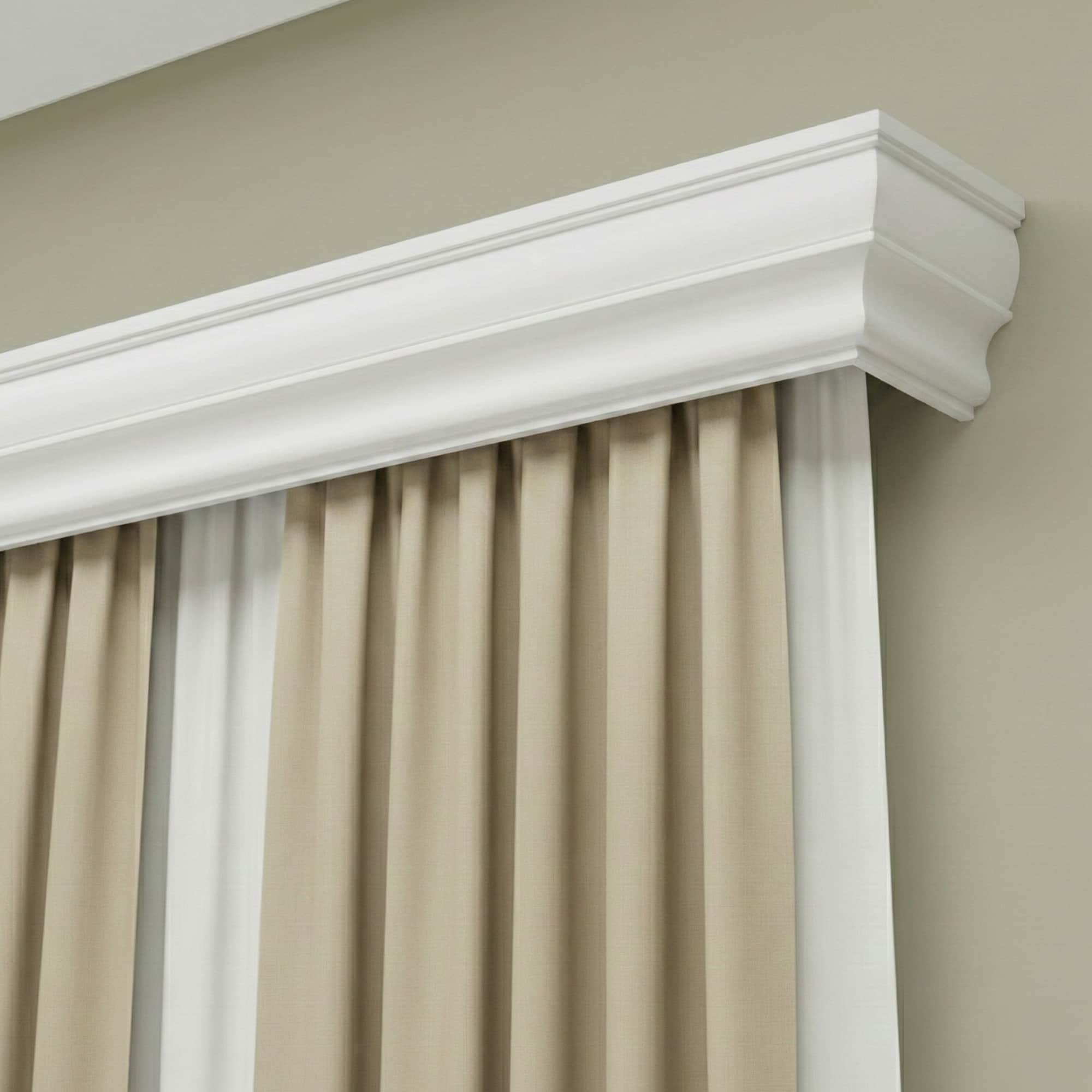 Cornișă pentru perdea și draperie Firenze din lemn alb Cornișă pentru perdea și draperie Firenze din lemn Alb