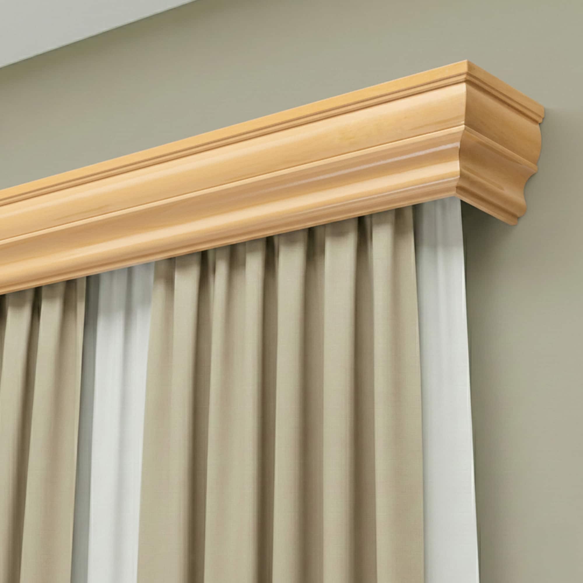 Cornișă pentru perdea și draperie Firenze din lemn natur Cornișă pentru perdea și draperie Firenze din lemn Natur