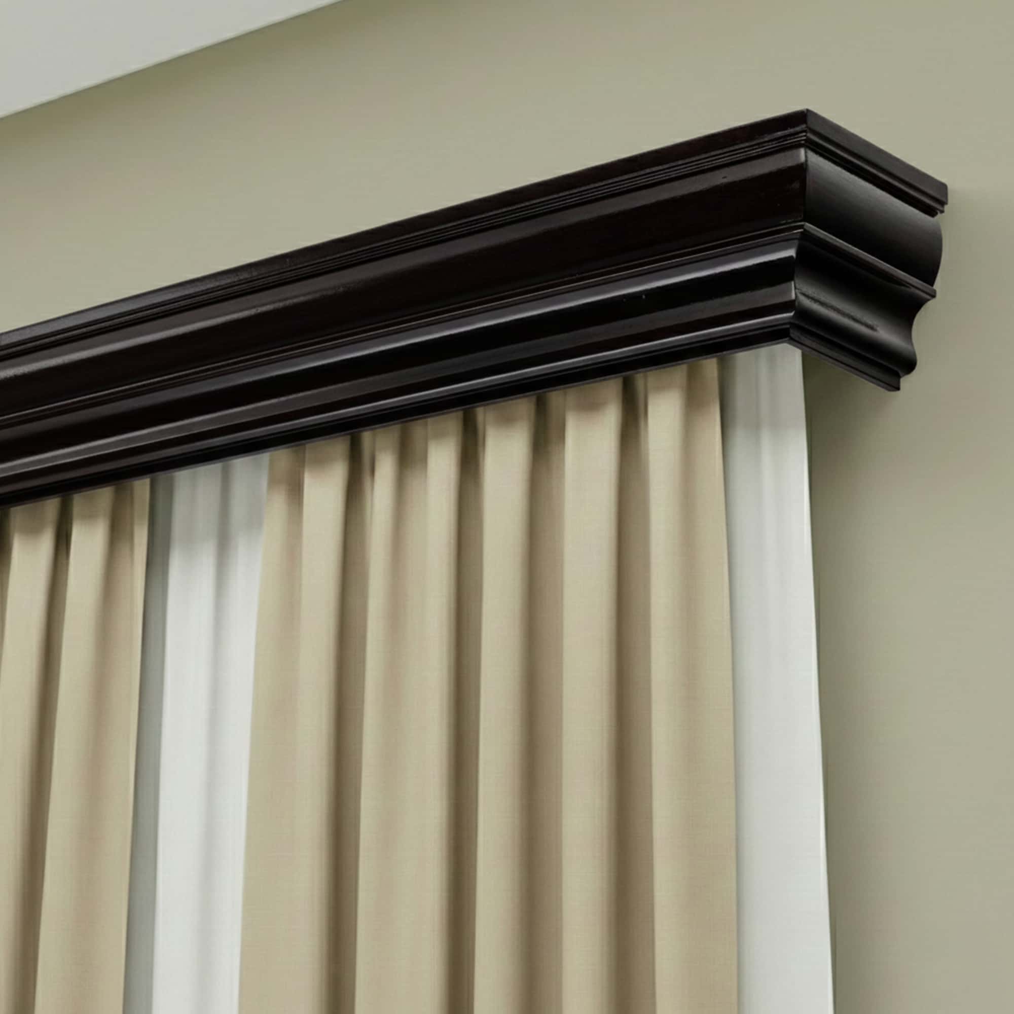 Cornișă pentru perdea și draperie Firenze din lemn negru Cornișă pentru perdea și draperie Firenze din lemn Negru