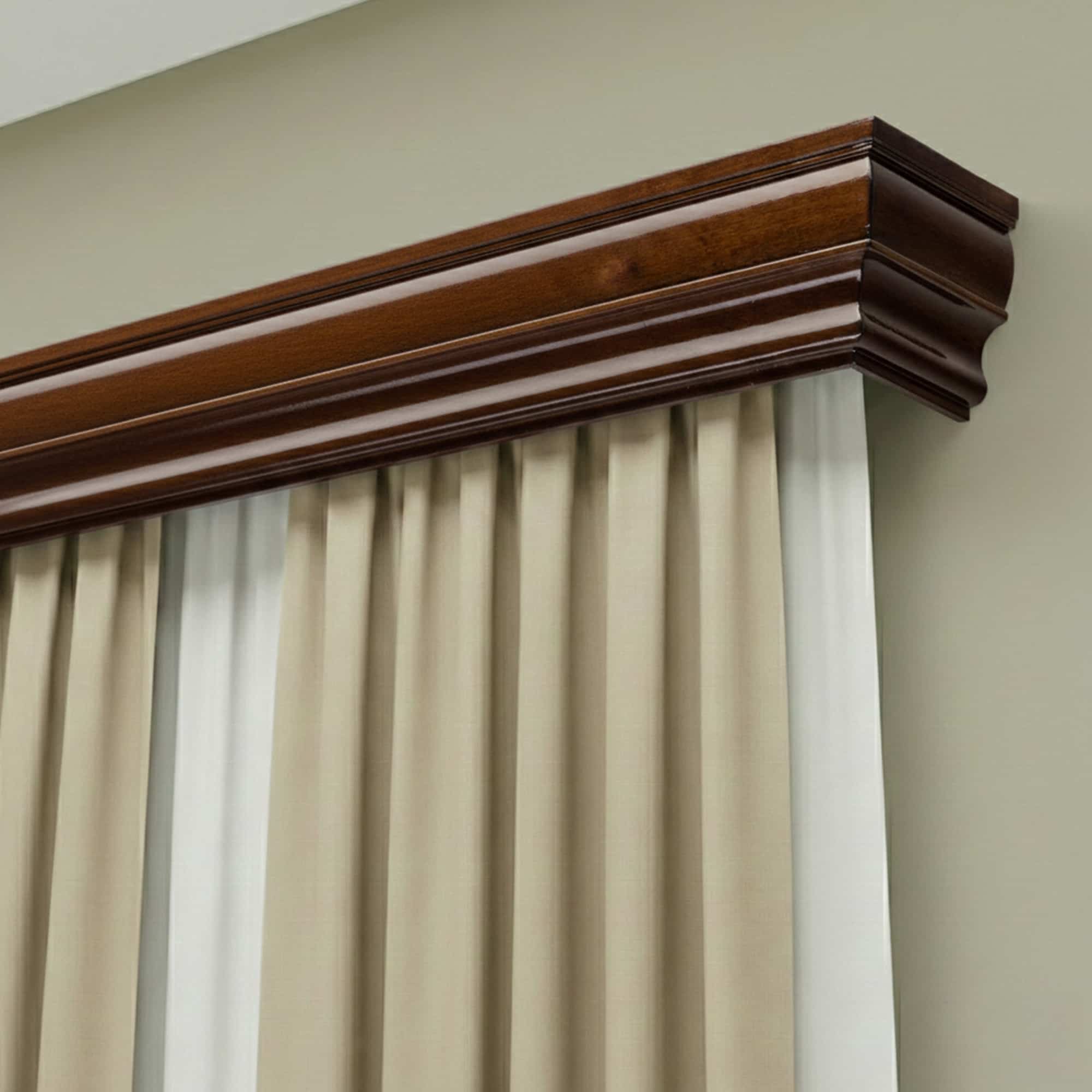 Cornișă pentru perdea și draperie Firenze din lemn nuc Cornișă pentru perdea și draperie Firenze din lemn Nuc