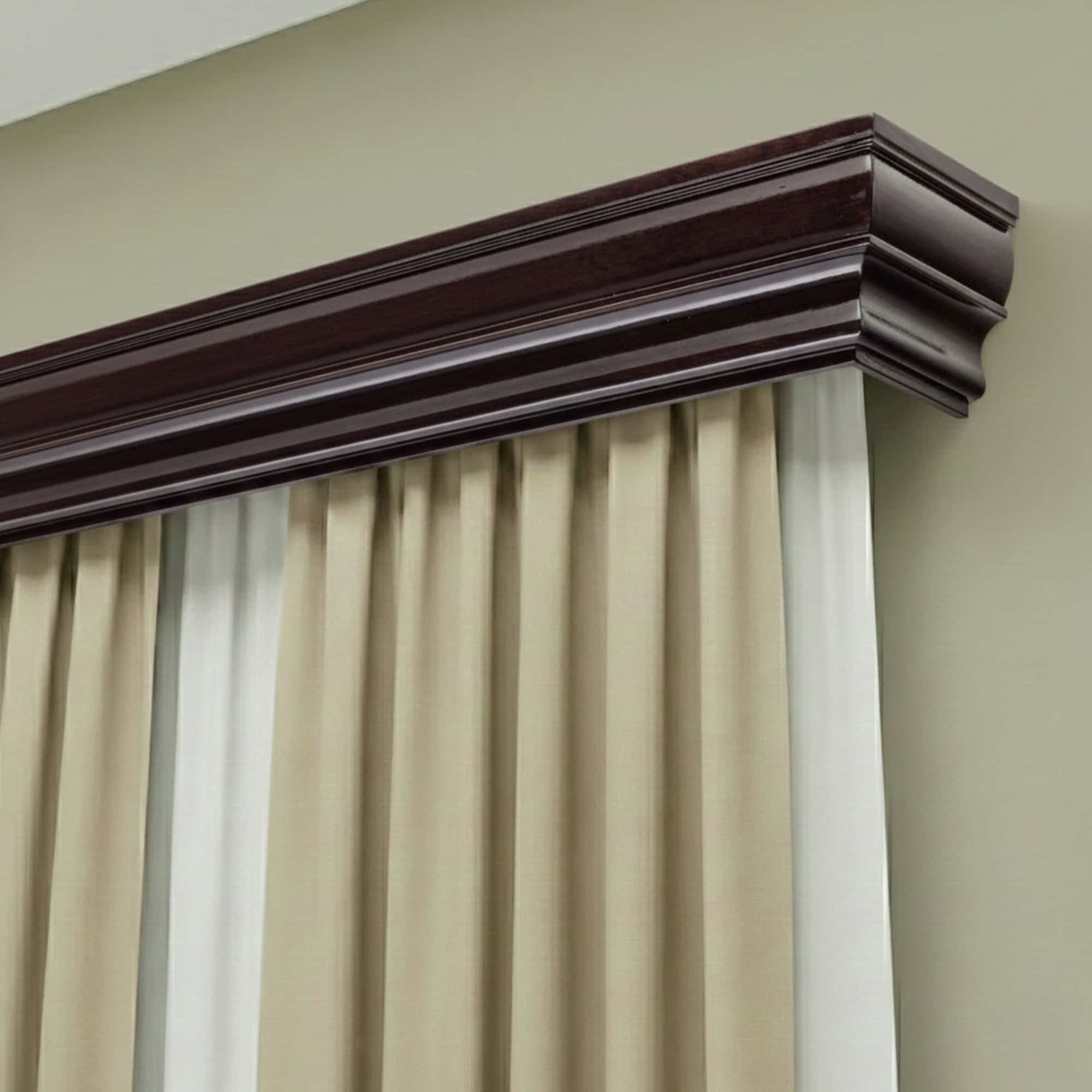 Cornișă pentru perdea și draperie Firenze din lemn wenge Cornișă pentru perdea și draperie Firenze din lemn Wenge