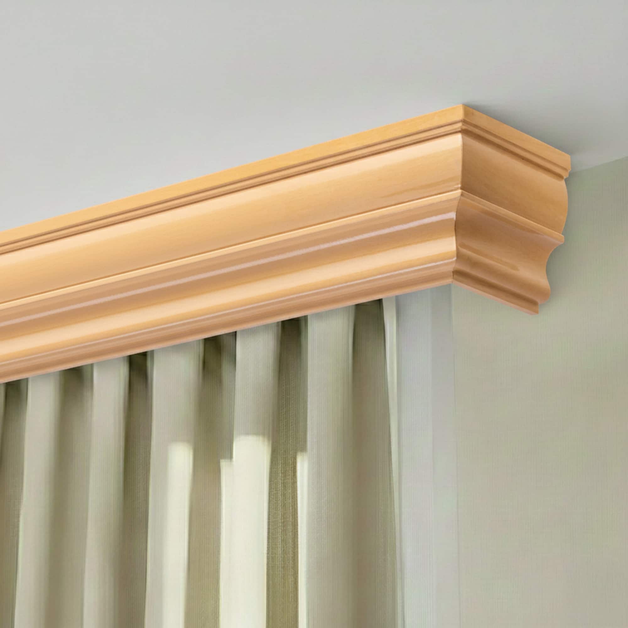 Cornișă pentru perdea și draperie Firenze din lemn natur Cornișă pentru perdea și draperie Firenze din lemn Natur