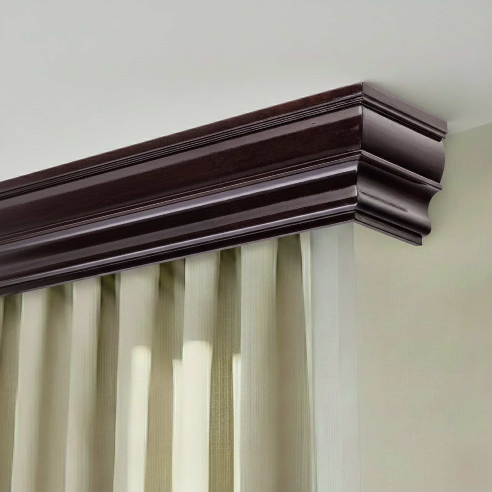 Cornișă pentru perdea și draperie Firenze din lemn wenge Cornișă pentru perdea și draperie Firenze din lemn Wenge