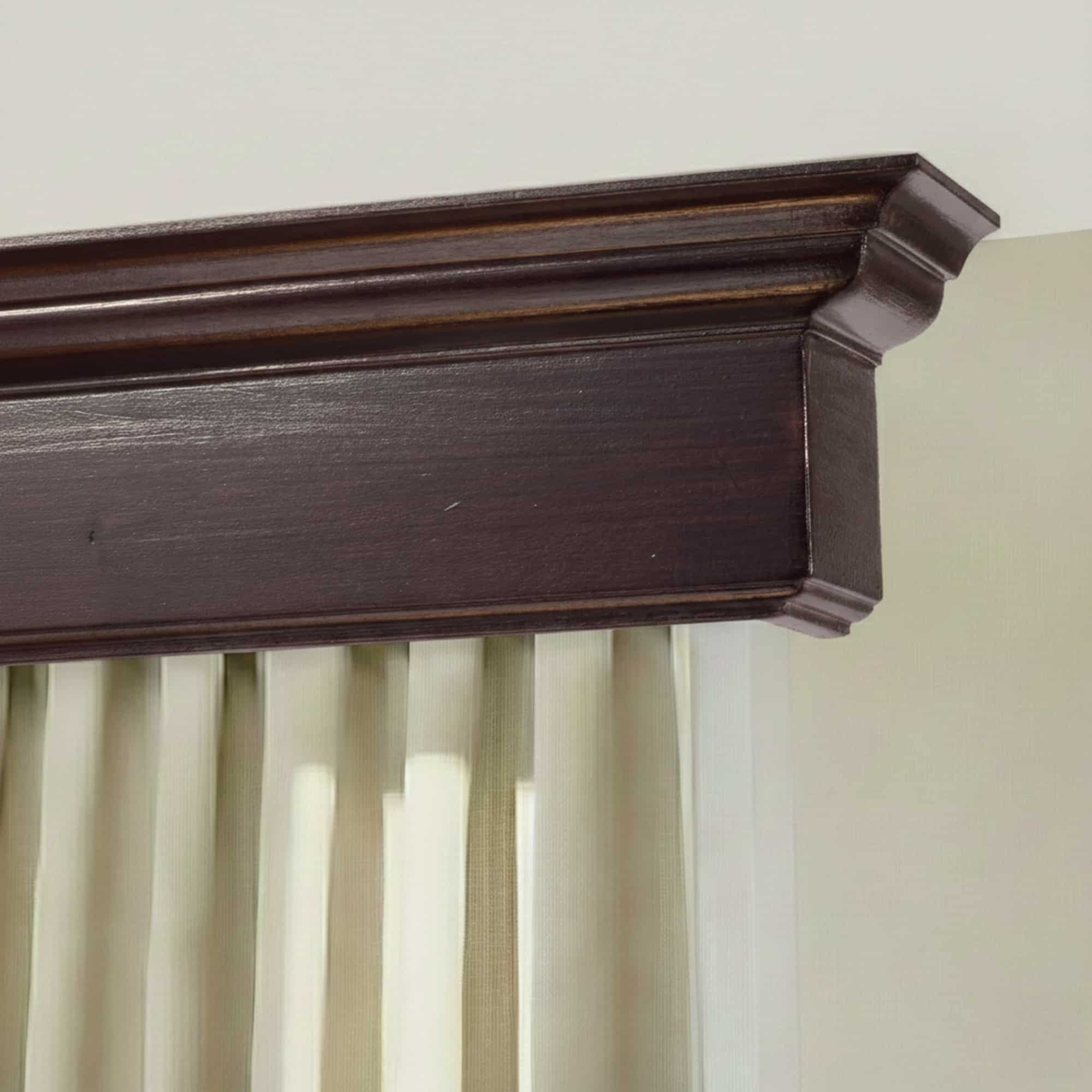 Cornișă pentru perdea și draperie Filip Classic din lemn Wenge