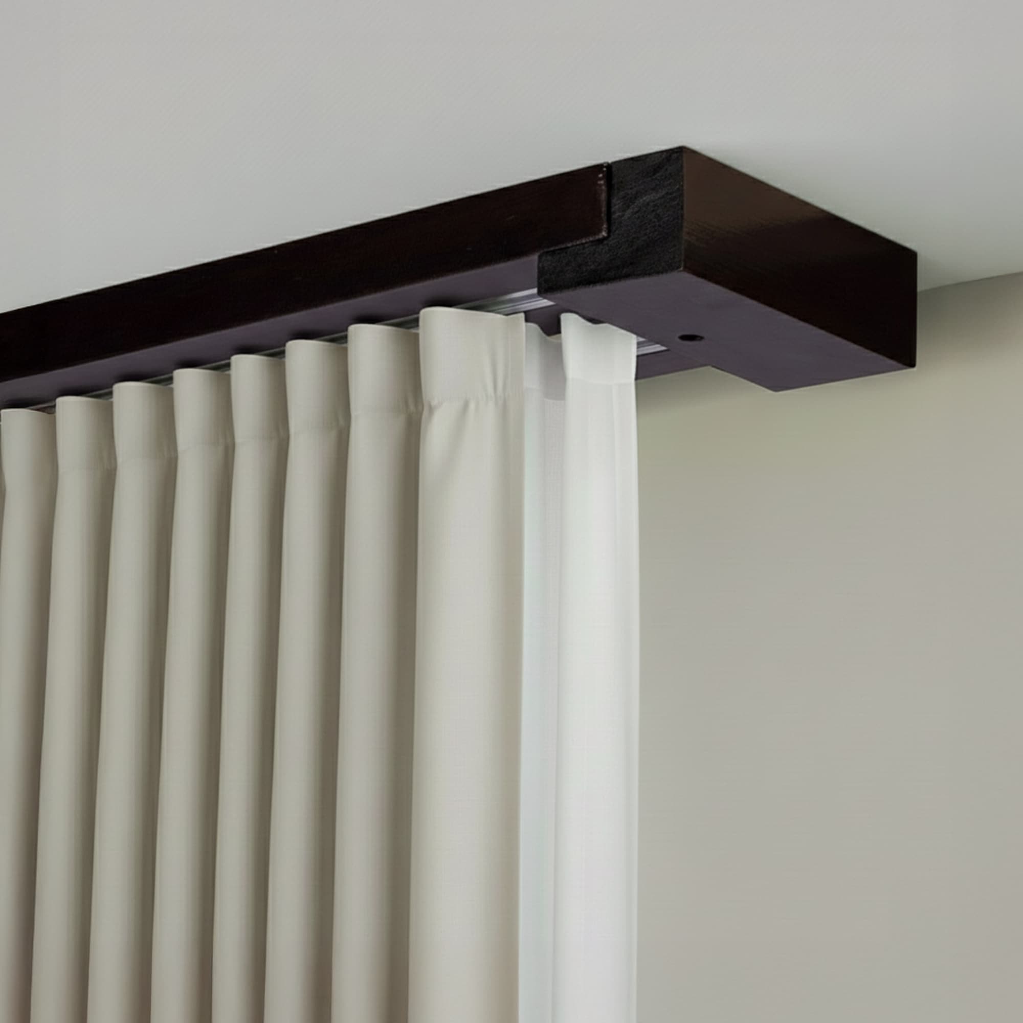 Galerie pentru perdea și draperie Travetto Double din lemn Wenge Galerie pentru perdea și draperie Travetto Double din lemn Wenge