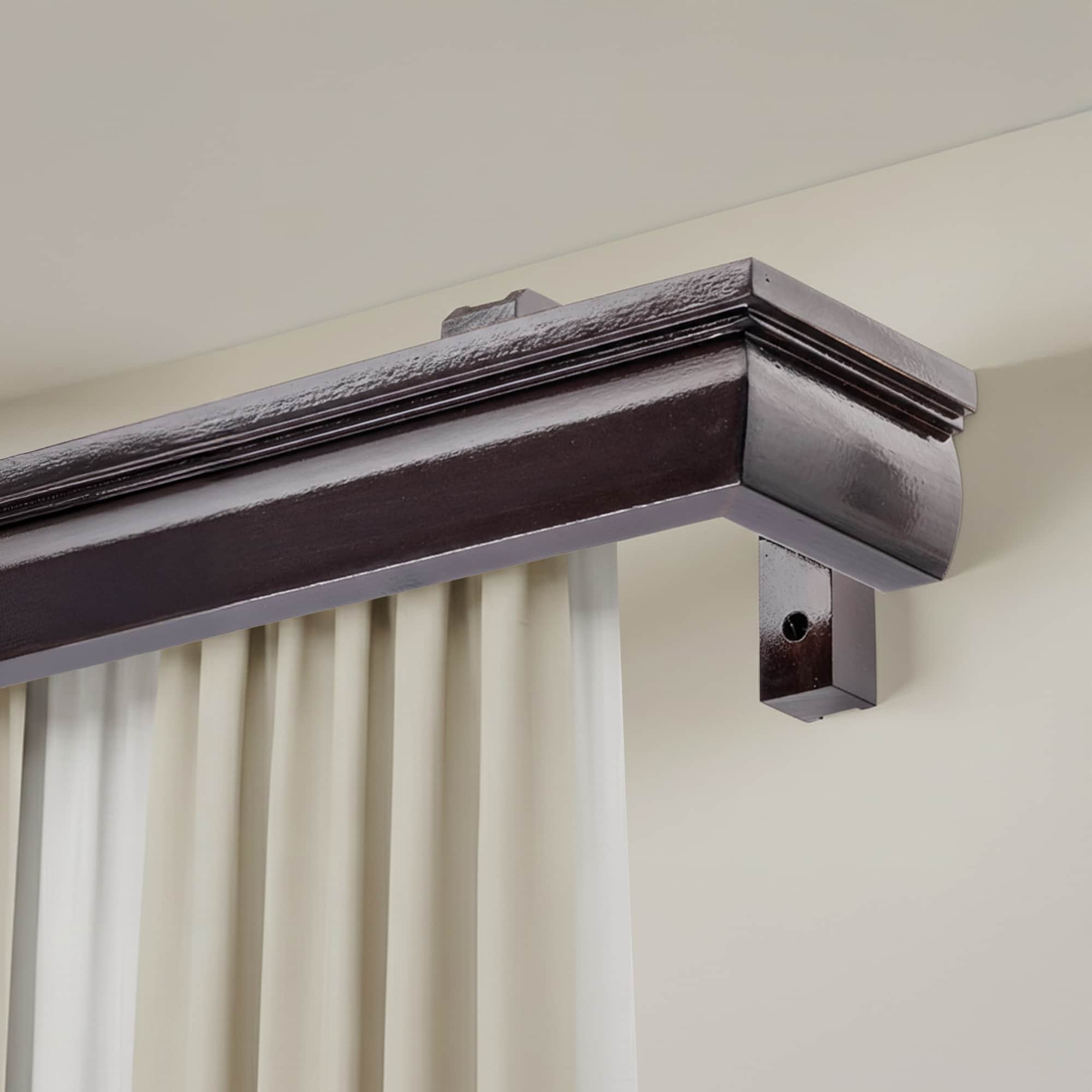 Galerie pentru perdea și draperie cu mască Firenze din lemn Wenge Galerie pentru perdea și draperie cu mască Firenze din lemn Wenge