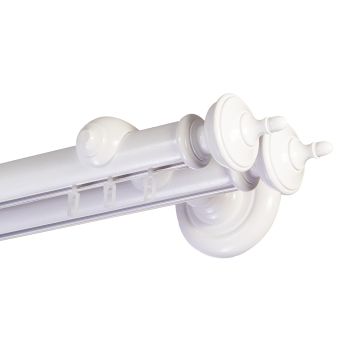 Galerie lemn perdea Saly Double 35mm cu aluminiu