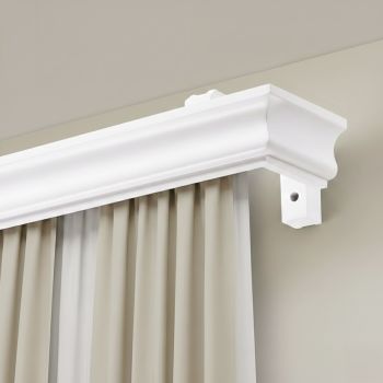 Galerie pentru perdea și draperie cu mască Athena din lemn