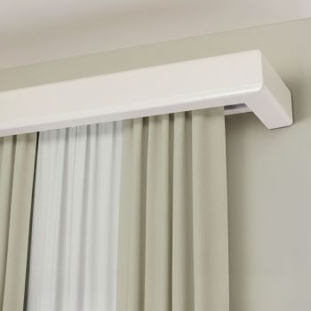 Galerie pentru perdea și draperie cu mască Pătrat din lemn