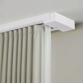 Galerie pentru perdea și draperie Travetto Double din lemn