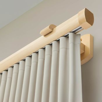 Șină pentru perdea Domino Simplu din lemn